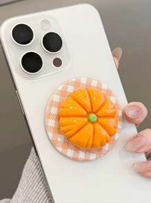 Nuevo soporte magnético para teléfono MagSafe con diseño lindo de calabaza, plátano, rosquilla y fresa, con adhesión fuerte y extensible, para mujeres