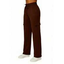 Women's Cargo Pants With Pockets Winter Drawstring Sweatpants - Rỉ Nâu - Xem 6