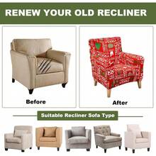 Local Delivery - Banquet Armchair Slipcover Printed Chair Covers With Arms Stretch Club Chair Slipcover Soft Armchair Sofa Covers Anti-Slip Furniture Protector For Dogs Pets Home Living Room Decor, 14 - 43 - 查看 5