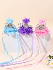 1 pieza Sombrero de cumpleaños personalizado con decoración para niñas, sombrero de cumpleaños de triángulo con brillo y nombre personalizado, sombrero cono de fiesta de cumpleaños con nombre personalizado, sombrero de cumpleaños rosa, azul, púrpura lindo para decoración de fiesta de cumpleaños, regalos de cumpleaños, accesorios para el cabello de niños - Multicolor - Ver 7