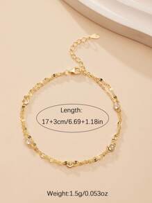 SYMFNY 1 pièce Bracelet élégant à plusieurs couches étincelant en argent 925, convient pour le port quotidien, les fêtes, les vacances, cadeau de bijoux pour femmes