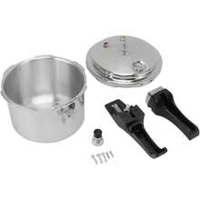 3L/5L Aluminum Multi-Cooker With Steamer Basket - Versatile And Durable For Camping, Induction Cooking And More, Compatible With Various Stove Models, Stovetop Cooking, Heat-Resistant Handles - Silver - View 5
