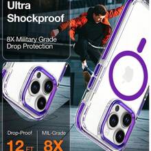 Mida Style Case Compatible With IPhone Color Frame With Heavy Duty Magnetic Technology - Blue - View 6