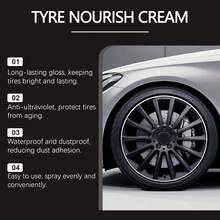 rayhong Tire Protection Wax Long-Lasting Shine Dust Repellent For Car Wheels Helps Maintain Tire Appearance Reduce Dirt Buildup Safe For All Tire Types Car Tyre Retreading Wax - Black - View 6