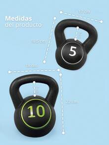 Tayga Set de Pesas Rusas 5LB, 10LB Y 15LB - Negro - Ver 4
