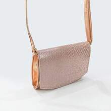 Clutche Juvenil Metalizada com Strass e Alça Removível – Tia Lolla infantil