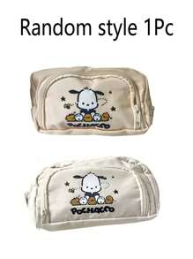 Sanrio 1 Pezzo Astuccio per penne Pochacco anime kawaii, custodia per matite simpatica cartone animato, scatola per cancelleria per studenti, borsa di grande capacità per cosmetici e articoli da regalo per il ritorno a scuola (alcune parti possono essere casuali), astuccio per matite, borsa per la scuola