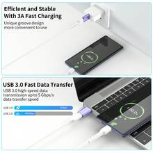 USB 转 USB-C 适配器 6 件装，[3 个 Type-C 母头转公头充电器转换器] 和 [3 个 USB-C 公头转 USB 母头] 兼容 17/16/15 Pro Max/15 Plus/14/13/12 和 Galaxy S24/S23/S22/S21 - 彩色 - 查看 5