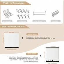 Local Delivery - Linen Roller Blinds Shades For Indoor Windows Pull Down Cordless Blackout Black Out Window Shade 20 Inch Blinds For Home Beige - White - View 6