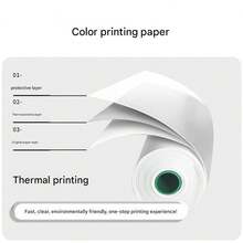 5 Rolos de Papel Fotográfico - Papel Térmico Colorido - Acabamento Liso, 65g/m² - Ideal para Câmeras de Impressão Instantânea e Mini Impressoras, Papel para Impressão Fotográfica | Papel Fotográfico Colorido | Papel de Acabamento Liso, Impressão Fotográfica 57*25mm