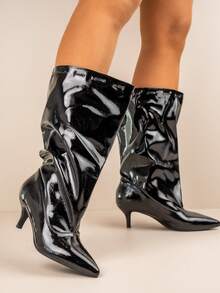 Botas de gatinho brilhantes - Preto - Ver 4