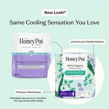 The Honey Pot Company - Herbal Sanitary Pads For Women - Regular Flow W/Wings - Infused W/Essential Oils For Cooling Effect & Organic Cotton Cover - Feminine Care - FSA & HSA - 20 Ct - 48 Count (Pack of 1) - 查看 2