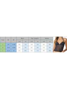 Women Y2k Polka Dot Halter Tank Top Sleeveless Deep V Neck Low Cut Back Tie Up Camisole Crop Tops Summer Backless Slim Fit Vests Shirts Cute Going Out Tops Club Party Streetwear  - 紅色 - 查看 5