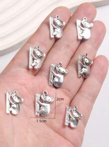 8pcs Cute Animal Shaped Zinc Alloy Pendants, DIY Jewelry Making For Necklace, Bracelet, Gift