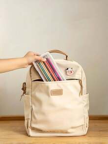 多件装大容量透明铅笔盒，带盖多用途收纳盒，适用于学校和办公用品，办公桌收纳盒，必备文具收纳盒，非常适合万圣节、圣诞节礼物 - 彩色 - 查看 3