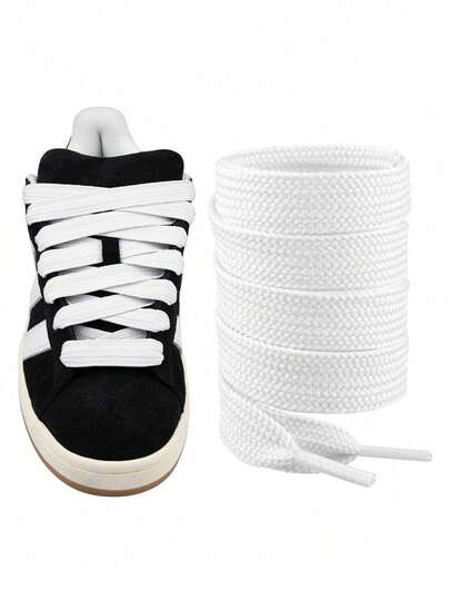 120 cm (47,24 Zoll) flache Schnürsenkel für Sneaker, Schnürsenkel für Herren- und Damen-Sneaker, Schuhe, Herren-Sneaker Laufschuhe Sommer, kleine weiße Schuhe vielseitig für Sport und Lässig, flache High Top Schuhe für Herren und Damen