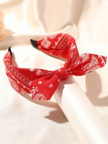 女士布艺发带，宽结佩斯利印花发带，单件装，可爱发带，波西米亚风格，适合日常休闲、海滩度假及户外活动、夏季假期，沙滩配饰，发饰，发箍，发圈，女士头饰 - 彩色 - 查看 14