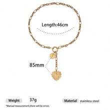 1pc Fashion Simple Elegant Stainless Steel Rhinestone Striped Evil Eye Pendant Necklace, Suitable For Holiday And Daily Wear