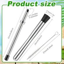 2 Pcs Straw Puncher And Muddler For Lemonade Plastic Lids Cups Straw Hole Puncher 304 Stainl Steel Muddler Fresh Squeezed Lemonade Stand Supplies