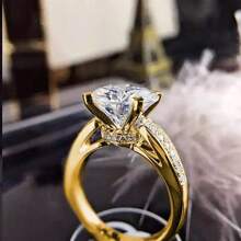 1 pieza Anillo de compromiso elegante plateado en plata para mujeres, con un deslumbrante cubic zirconia sintético redondo, regalo perfecto para boda, aniversario o Día de San Valentín