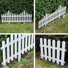 白色塑料栅栏，花园栅栏栏杆，户外园艺栅栏，可堆叠小栅栏