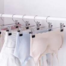 Juego de 5/3 pinzas galvanizadas multiusos para pantalones, percha para pantalones de acero inoxidable antideslizante y que no deja marcas, pinza para colgar faldas