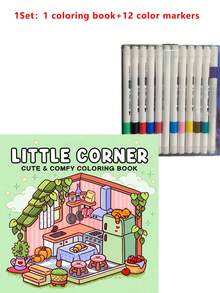 1本小角落:42页温馨简易涂色书【可爱】儿童涂鸦绘画书,包含各种可爱动物图案,蒙特梭利绘画玩具,创意礼物。线条清晰,易于涂色。【手绘必备】返校季绘画礼物。适合男孩女孩、青少年儿童的涂色书【绘画套装】设计大胆简洁。儿童婴儿玩具,旅行幼儿感官玩具。 - 彩色 - 查看 13