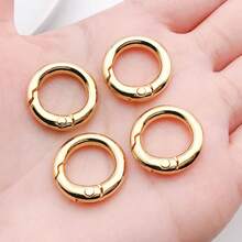 2 件 18K 金 + 厚银 + 镀白金扣套装（6 种款式：龙虾扣、狗夹、门钩等）- 钥匙扣和包袋配件的奢华 DIY 组件