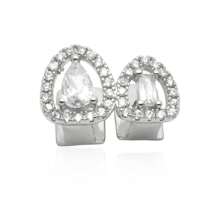 New 18K Gold Plated Geometric Water Drop Teeth Grillz, Unisex Hip-Hop High-End Hiphop Teeth Grillz