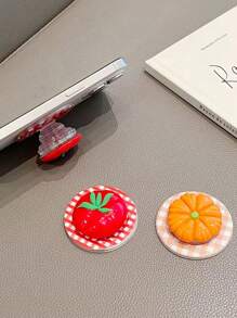 Nuevo soporte magnético para teléfono MagSafe con diseño lindo de calabaza, plátano, rosquilla y fresa, con adhesión fuerte y extensible, para mujeres