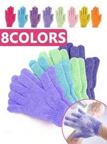 20/6/4/2/1pc Shower Exfoliating Gloves, Reusable Shower Gloves For Scrubbing, Back Scrubbing, Massage And Body Exfoliation, Body Cleaning Accessories, Household Products, Travel Essentials, New Year's Back To School