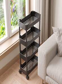 1pc Narrow Cart Slim Slide-Out Gaps Storage Rack, Movable Multi-Layer Kitchen Vegetable Bathroom Organizer
