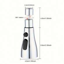 Cabeça de torneira de cozinha giratória universal de 360°, extensor de torneira de braço mecânico multimodo, extensor de torneira antirrespingo com interface de cobre e aço inoxidável para torneira comum, torneira de cozinha, pia, acessórios para bacia, decoração de banheiro, decoração de outono, volta às aulas