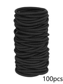100 Stück Haargummis, elastische Stirnbänder als Pferdeschwanzhalter, geeignet für Frauen und Männer mit dickem, grobem und lockigem Haar