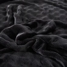 1pc Milk Plush Faux Fur Speckled Marble Pattern Blanket, Soft Warm Reversible Travel/Bed Throw Wrap For Living Room, Sofa, Bedroom, Dorm - Black - View 4
