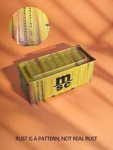 1 Piece, Container Storage Box, Metal Mini Model Display Box, Mini Model Decoration Storage, Collection Display Box, Elegant Storage Box, Suitable For Home Organization, Suitable For Home Storage And Industrial Style Containers (Some Products Do Not Have Patterns) - Multicolor - View 4