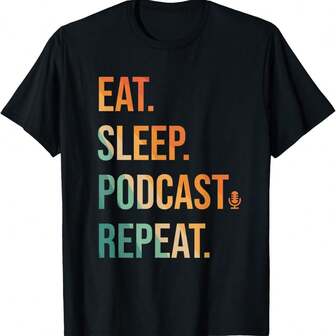 Funny Podcast Design For Men Women Podcasting DJ Podcast T-Shirt