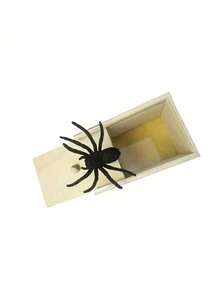 Spinnenhouten kist, spin in doos, spinnen spinnen, prankbox, houten