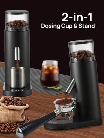 Brutelle 1 st. Koffiemolen USB Oplaadbaar 60 niveaus Verstelbare maalgraad Superlange batterijduur Geschikt voor thuis koffiehoek café