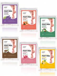 5包薰衣草去角质足膜足部去死皮膜适用于干裂足部死皮补水保湿足部去角质膜女士家用足部水疗足部护理 - 白色 - 查看 6