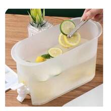 1pc Portable Cold Water Tank For Picnic And Camp 3.5L Water Tank Water Cooler Plastic Beverage - White - View 2