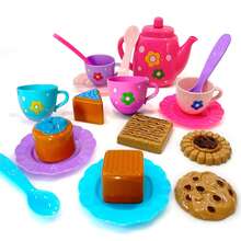 19-Piece Small-Sized Portable Kids Tea Party Toy Set: Realistic Tea Ware, Kettle & Desserts , Perfect For Boys & Girls' Pretend Play, Thoughtful Gift For Back-To-School, Christmas & Birthdays - Pink - View 9