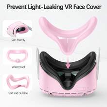 5 Packs For Oculus Quest 2 Silicone Cover, Protective Cover Accessories For Meta VR, Multi Colors Soft Shell Skin, Controller Grips & Face Cover Set (Green), Quest 3s, Quest 2 Controller, Oculus Set,Vr Set,Meta Quest,Oculus,Vr Games,Quest 3s,Vr Quest 2 - Multicolor - View 4