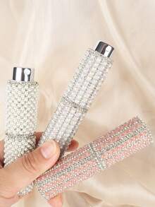 10ml Perfume Spray Bottle Mini Atomizer Refillable Rotating Handmade Pearl & Rhinestone Design, Elegant Luxury Travel Size Portable For Women For Gift - Multicolor - View 5