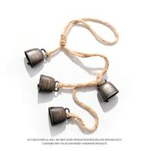 9个装，1.38英寸铜质牛铃，响亮铜质铃铛，非常适合用作铃铛，也可作为家居装饰、树木装饰、狗、牛、马、羊、猫等小型宠物项圈饰品，圣诞礼物，房间装饰 - 彩色 - 查看 6