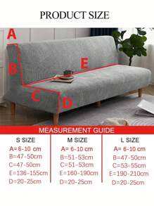 Waterproof Sofa Bed Covers Stretch Jacquard Without Armrest Couch Covers For Sofa Slipcovers Furniture Covers, Turquoise, 1pc