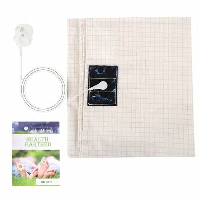 1-Piece 99x203cm Grounding Bed Sheet (10% Silver Fiber, 90% Organic Cotton) – Natural Wellness Earth Energy Mat For Better Sleep