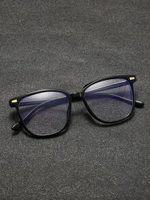 1 副男女通用复古 Y2K 风格透明镜片眼镜，休闲装 - 彩色 - 查看 2