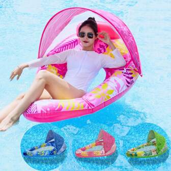 带吊床的可折叠充气躺椅、双用靠背漂浮筏、水上趣味浮床沙发床，适用于户外泳池、海滩