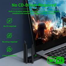 KZ Dual Band 2.4G 5Ghz USB 3.0 High-Speed WIFI USB Network Card Adapter Wireless USB 1200Mbps WiFi Adapter With 4 Antenna For Desktop Laptop Wireless Card No Driver Required Strong Signal Support Windows XP/Windows7/8/8.1/10/11